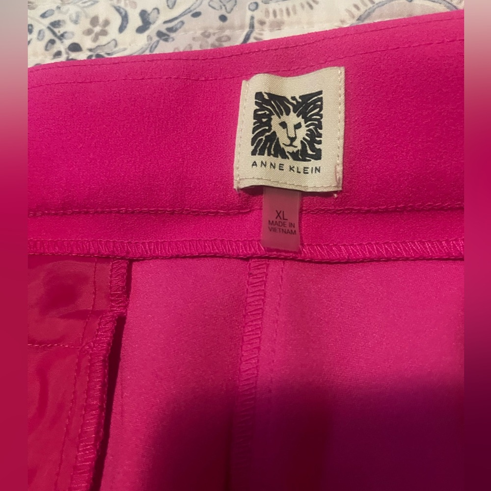 Anne Klein Vibrant Pink Women's Pants - Picture 4 of 7